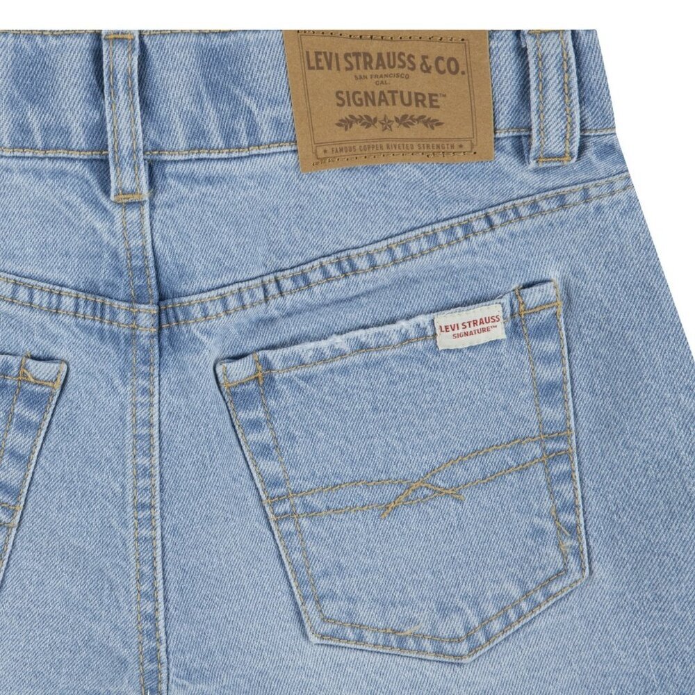 Levi Strauss Signature Girls 5 Pocket Denim A-Line Shorts, Size 16 REG, 3"Inseam - Picture 3 of 4